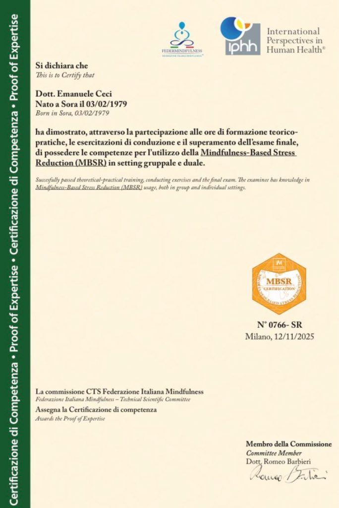 Iscrizione presso la Federmindufullness